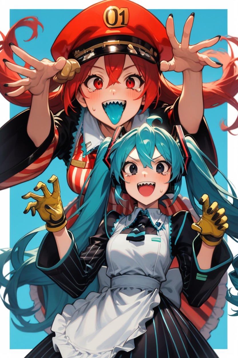 Black Eyes, Vertical Striped Dress, Border Hentai AI Porn