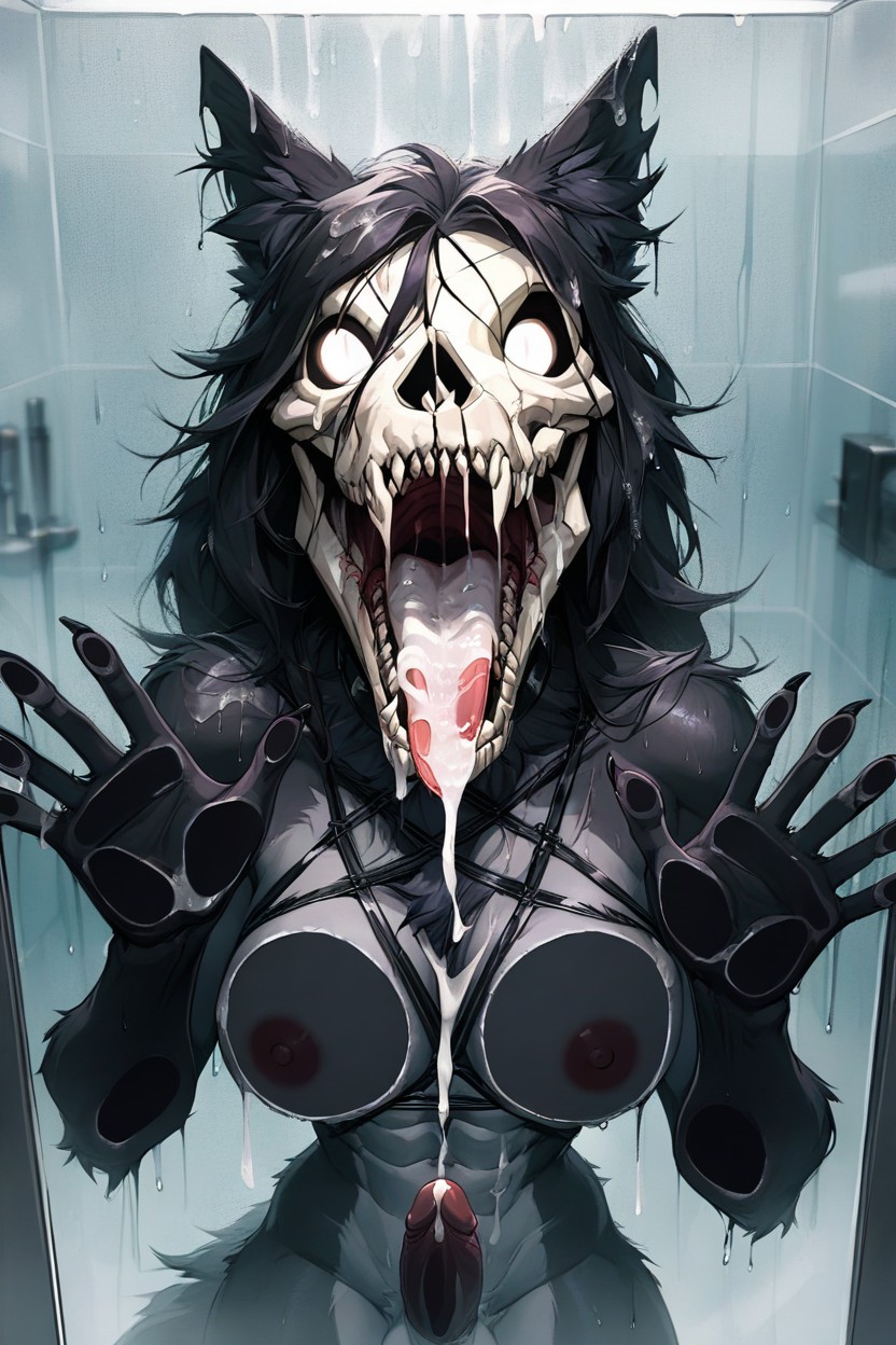 Tits On Glass, Black Penises Shaft, Tongue Out Furry AI Porn