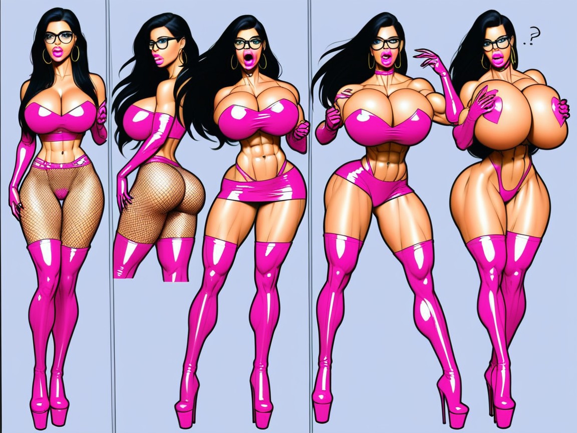 Front View, Breasts Exposed, Bending Over AI Porn