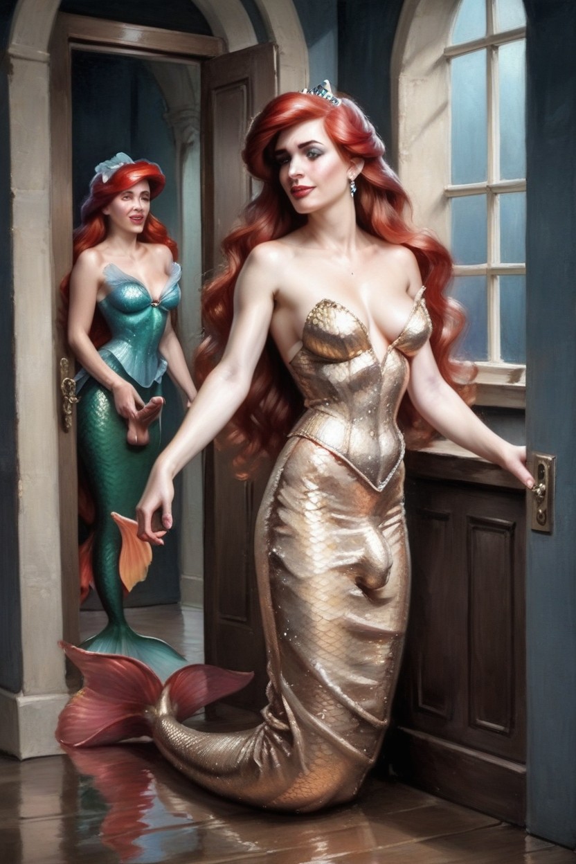 Disney Ariel, Ariel, Futanari AI Gay Porn