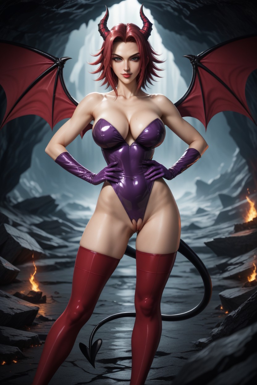 Cave, Person, Red Stockings AI Porn