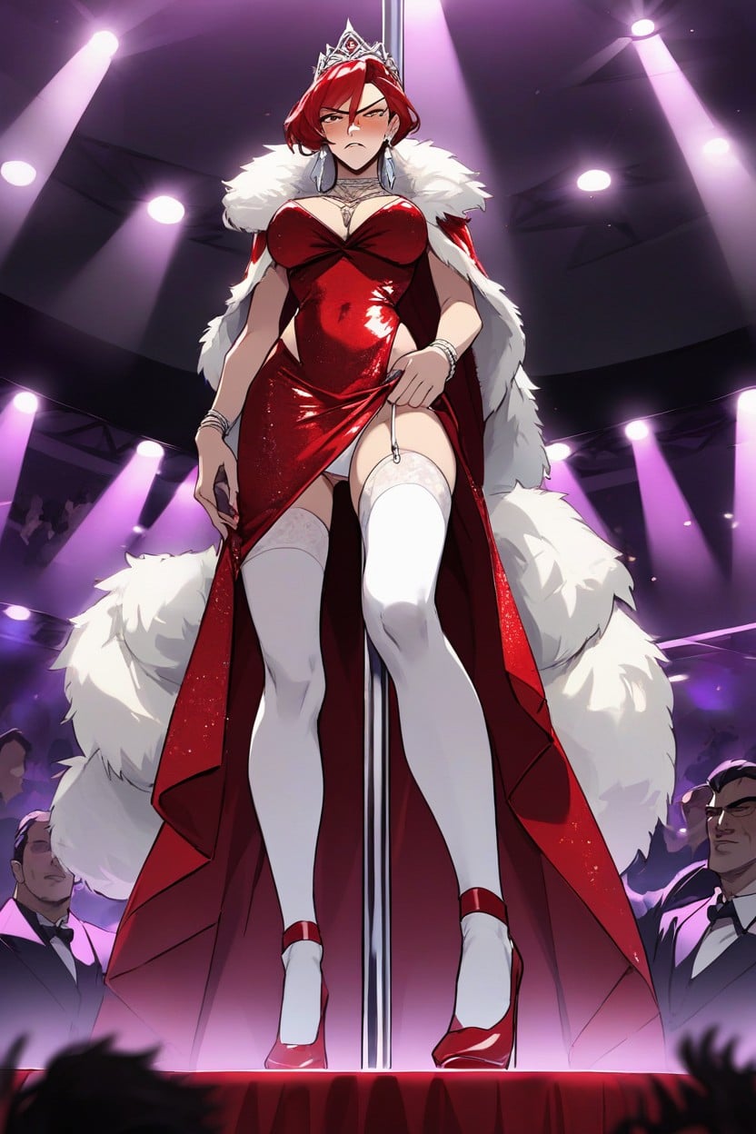 Brown Eyes, Full Body, Strip Club AI Porn