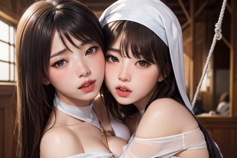 Heels, Topless, Twin Tail Hair AI Porn
