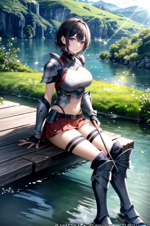 Full Body, Mini Skirt, Lake AI Porn