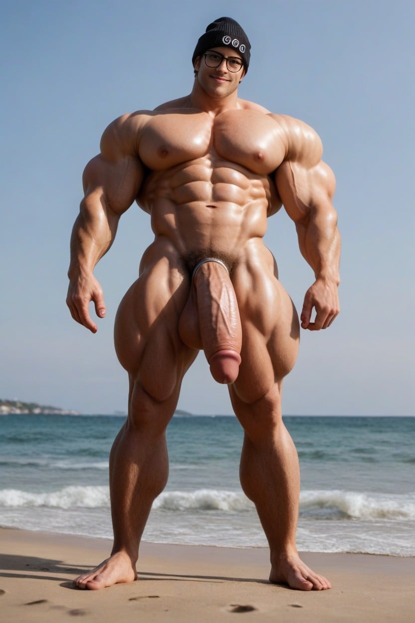 Extreme Massive Round Hyper Balls, Bulky Muscle, Beachball Sized Testicles Porno IA Gay