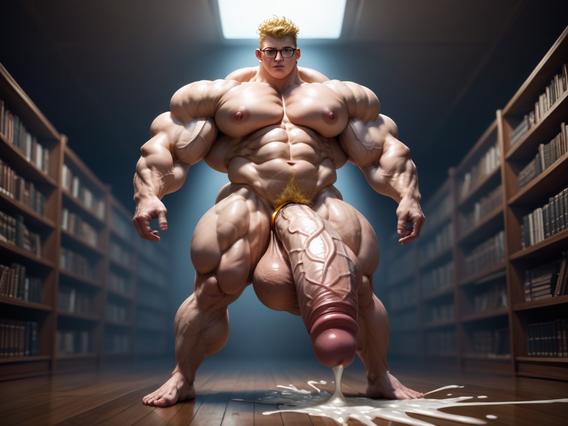 Big Strong Nose, Beachball Sized Testicles, Blue Eyes AI Gay Porn
