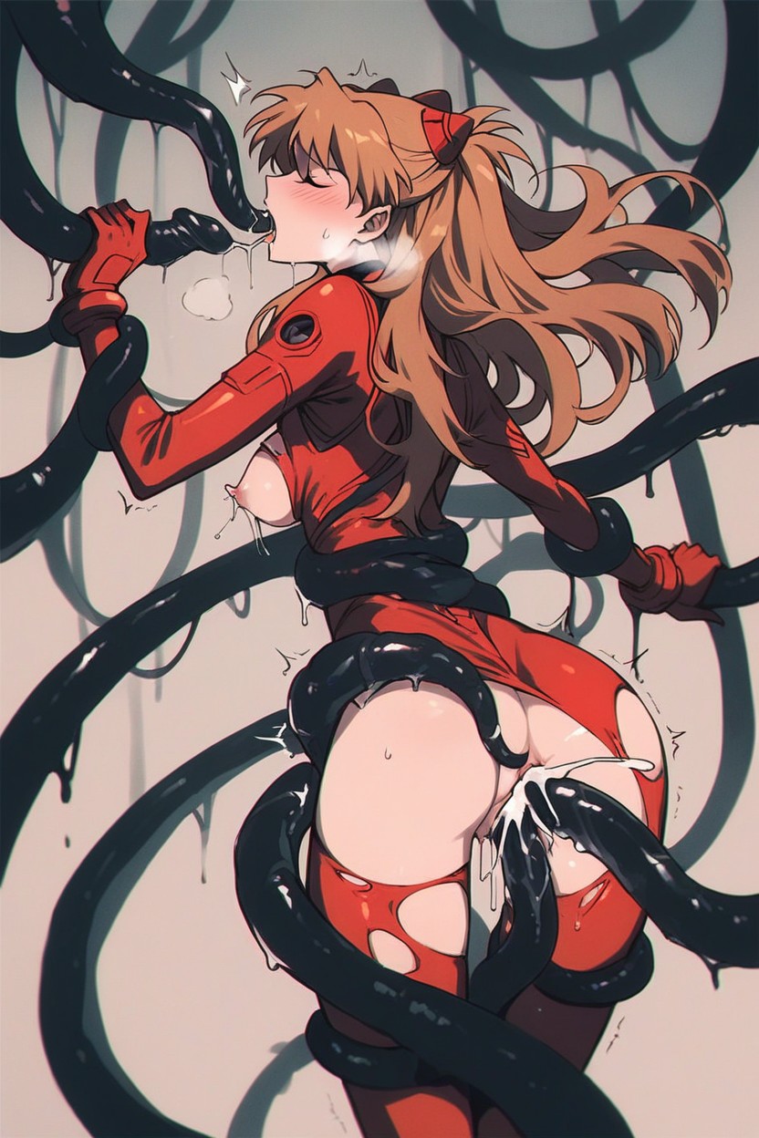 Nipple Suck, Tentacles, Asuka Langley Soryu AI Gay Porn