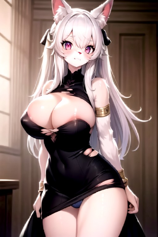 Breast Expansion, Red Eyes, Furry AI Porn