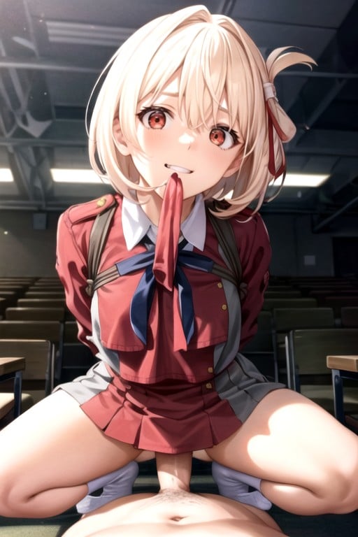 Pequeno, Chisato Nishikigi (lycoris Recoil), Boquete  Pornografia de IA