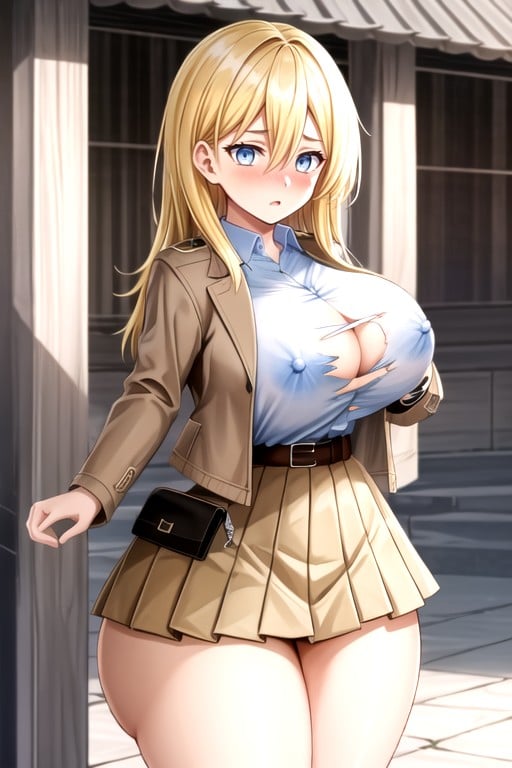 Historia (attack On Titan) , Mega Bottomheavy, Breast Expansion AI Porn