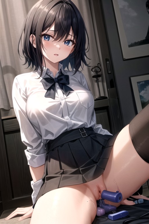 Medium Breast, Bobcut, Teacher AI Porn