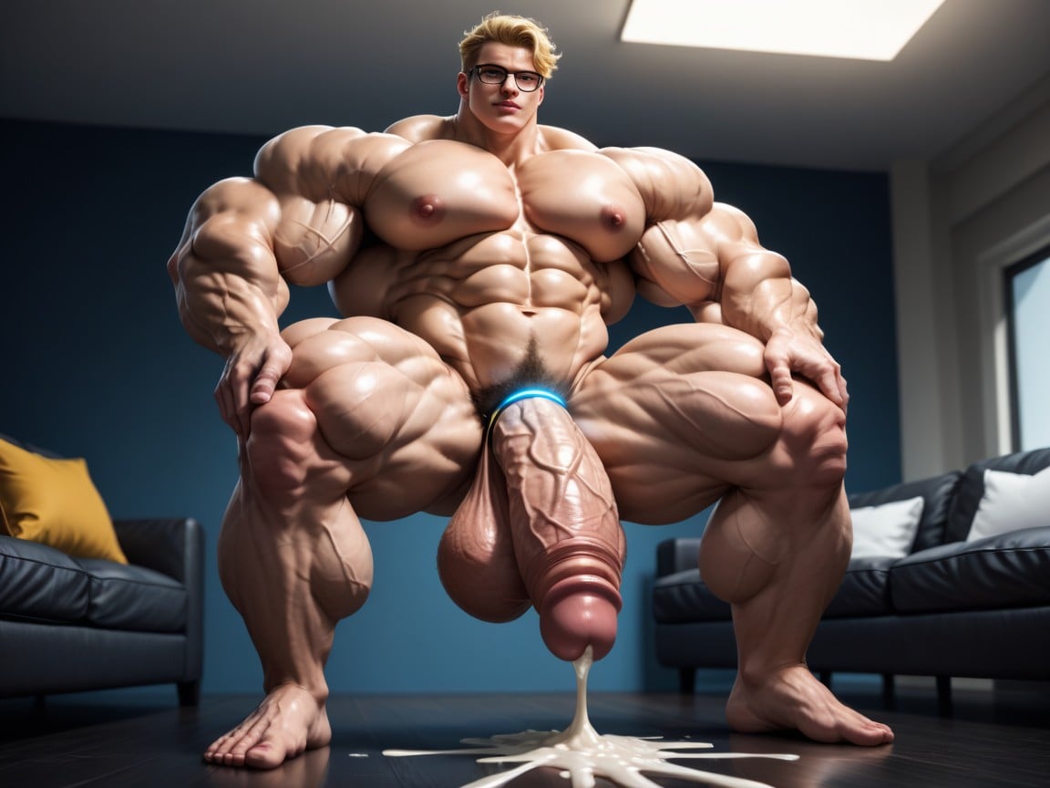 Hyperrealistic, Bulky Muscle, Gorgeous Face Porno gay IA