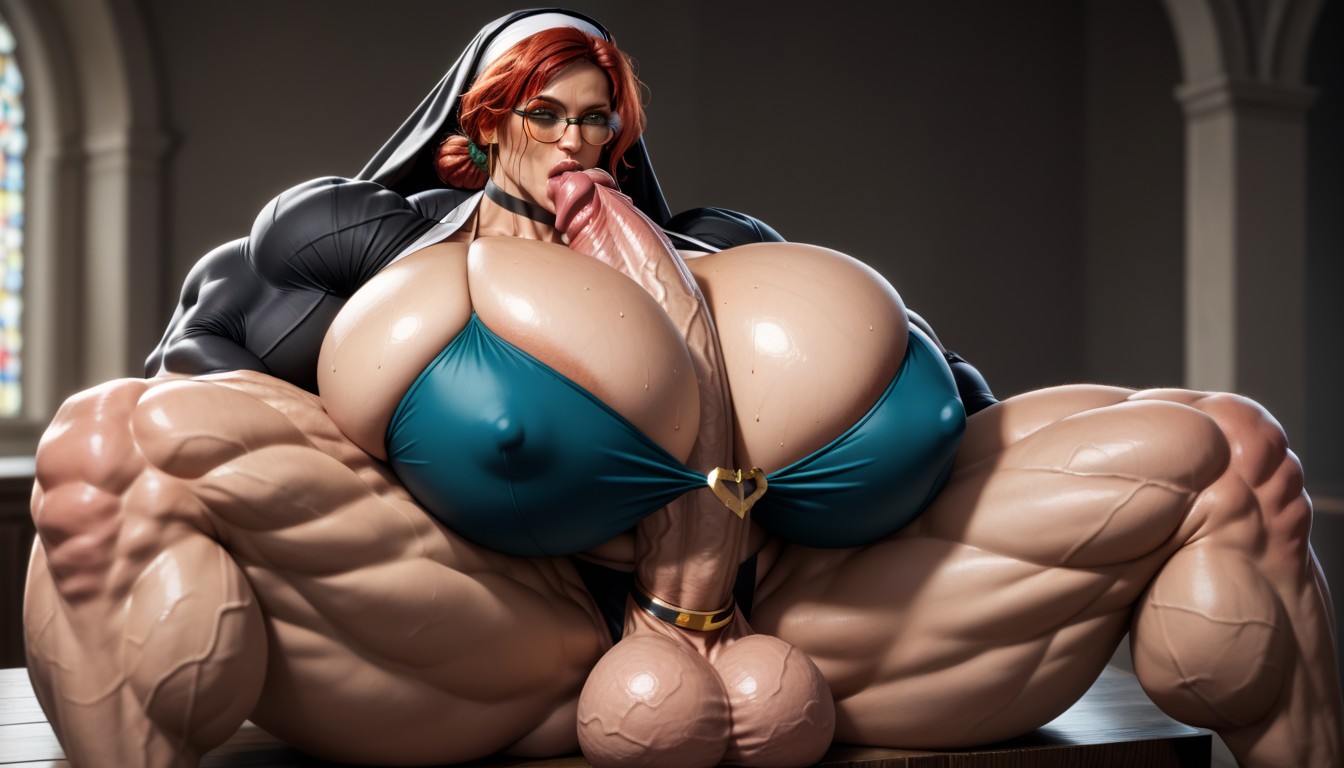 Massive Hyper Ballsballs In Bikini, Triss Merigold, Large Thick Round Glasses Shemale AI Porn