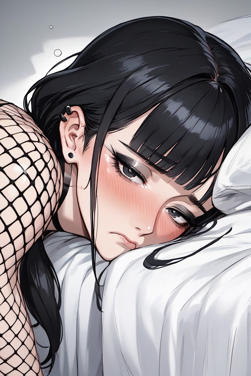 Big Head, Pechos Pequeños, Fishnet BraPorno AI Hentai