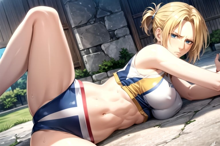 En Forme, Annie Leonhart (attack On Titan), Vue De CôtéPorno IA Hentai