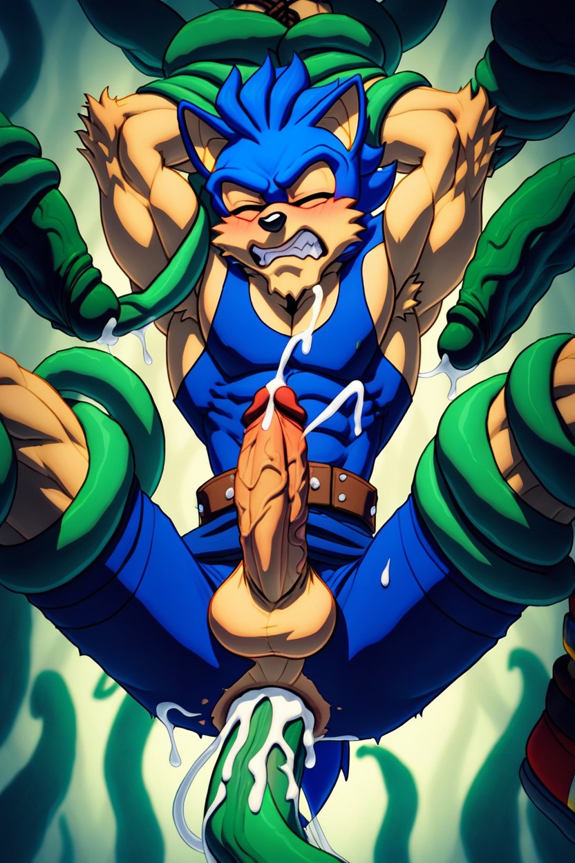 Sketchzoid, Gigantic, Blue Sonic AI Gay Porn