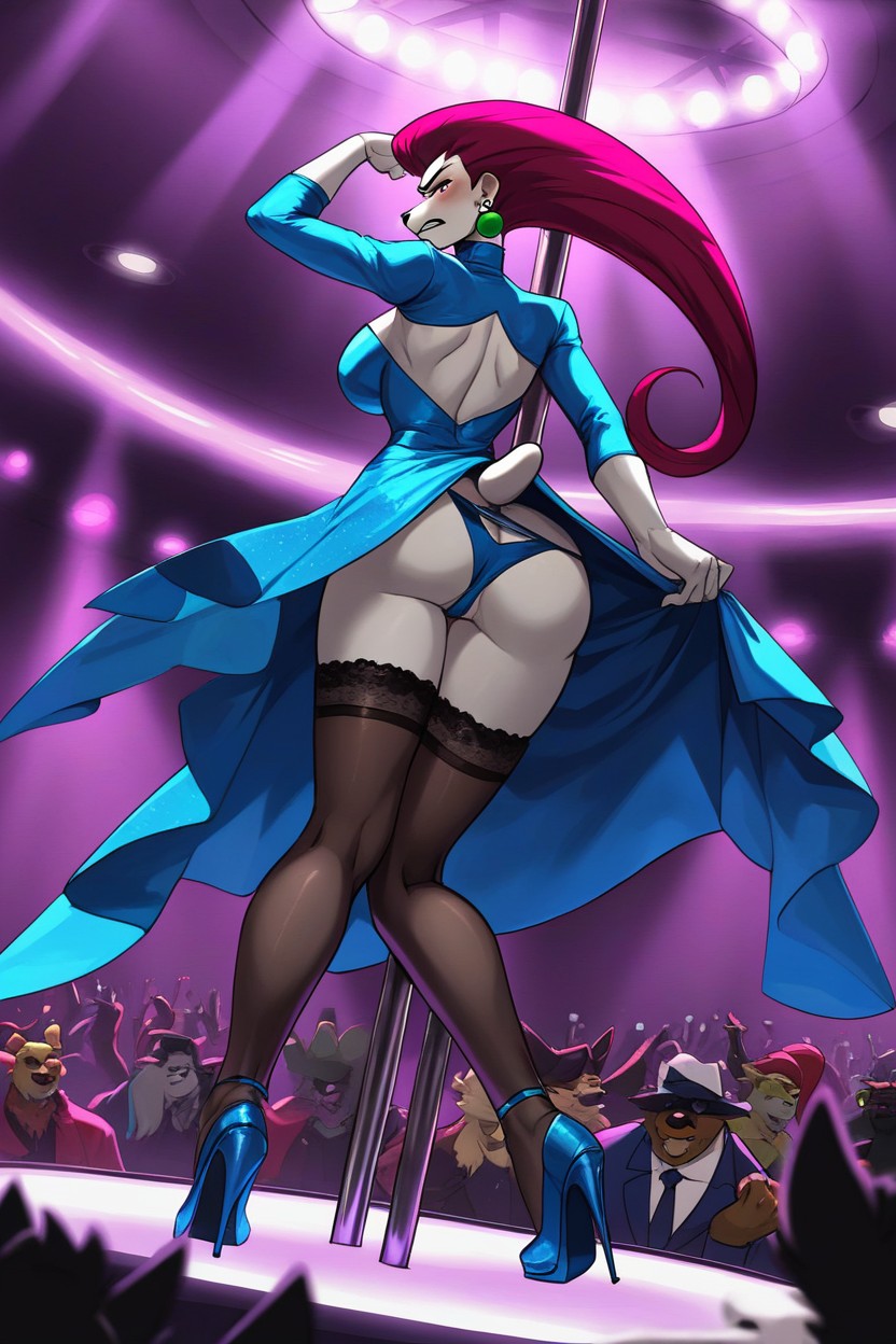 Diadem, Rear View, Disgusted Furry AI Porn