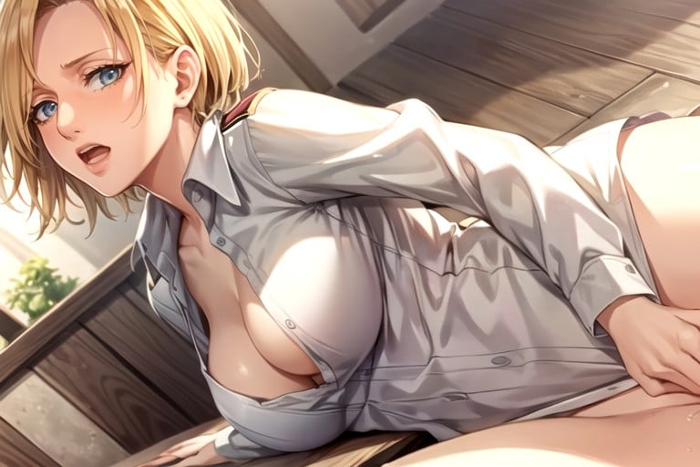 Unbuttoned, Orgasm, Annie Leonhart (attack On Titan) Hentai AI Porn