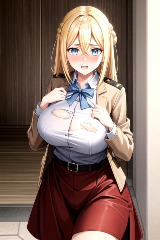 Historia (attack On Titan) , Robe Coréenne, Expansion MammairePorno IA Hentai