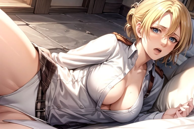 Annie Leonhart (attack On Titan), Masturbação, Desabotoado Pornografia de IA