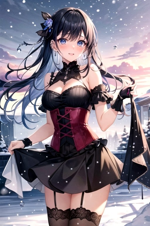 Snowing, Small, Goth Hentai AI Porn