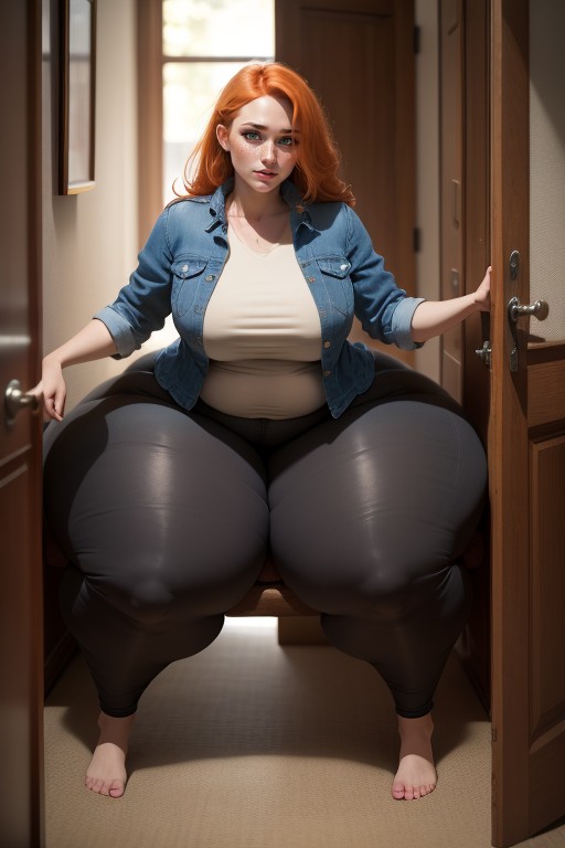 Full Body, Green Eyes, Hyper Fat Ussbbw AI Porn