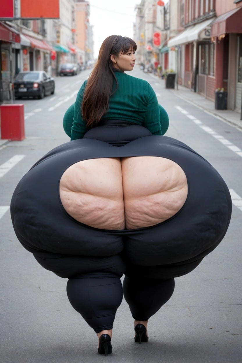 Extremely Large Ass, No Nude, Extreme Huge Massive Hyper Booty AI Porn
