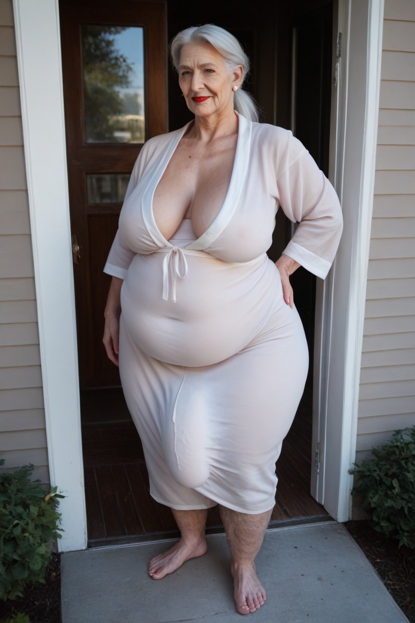 Fat, Big Belly, Top Down Shemale AI Porn
