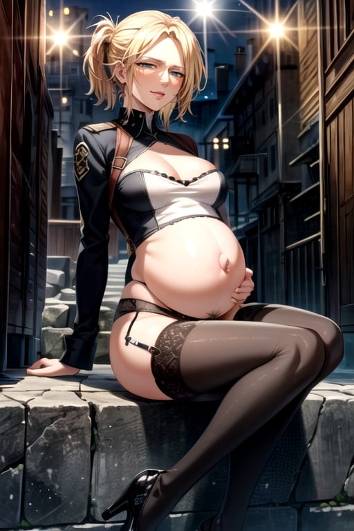 Pregnant, Annie Leonhart (attack On Titan), Tesão Hentai IA pornografia