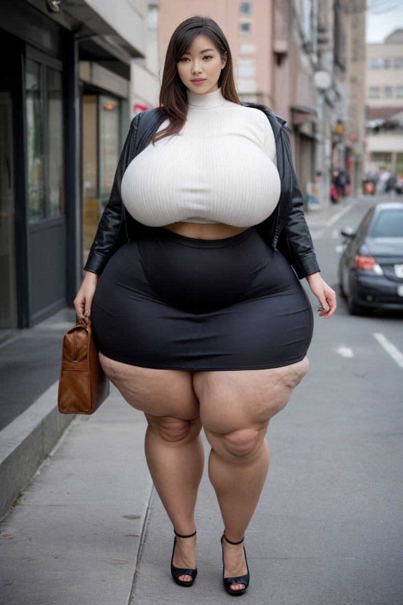 Giant Insane Massive Gigantic Hips, Disproportionately Huge Hips, Thick Thighs AI Porn
