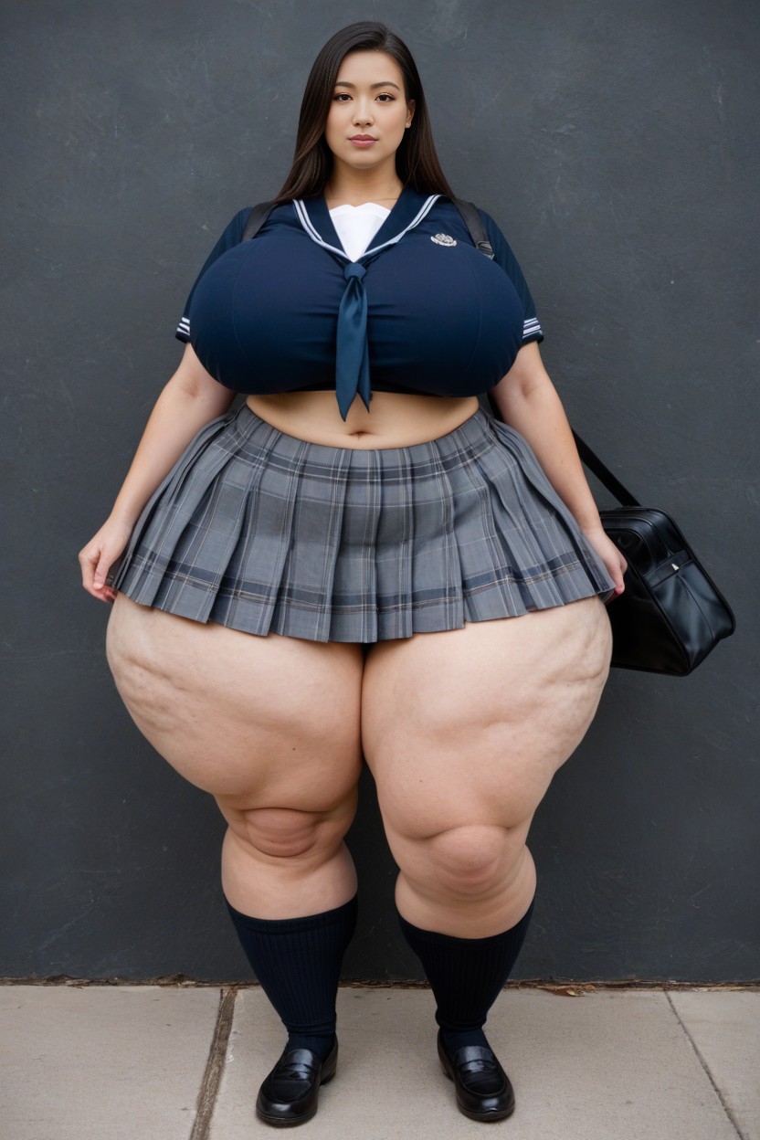 Cute, Extreme Hyper Butt, Less Skin Exposure AI Porn
