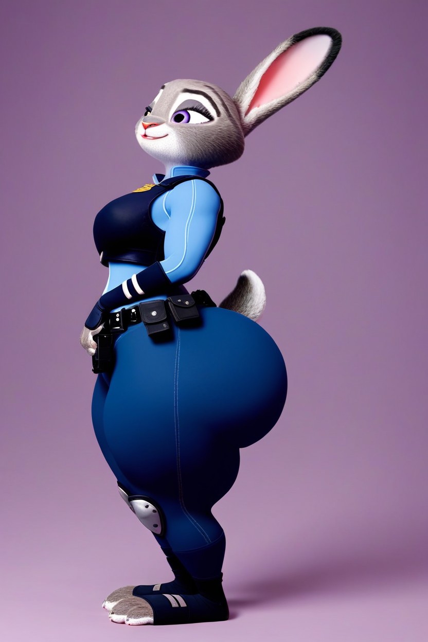 Zootopia, Extremely Large Ass, Judy Hopps AI Gay Porn
