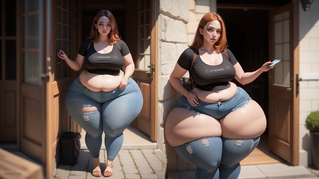 Ssbbw, Immobile Blob, Chubby Belly Furry AI Porn