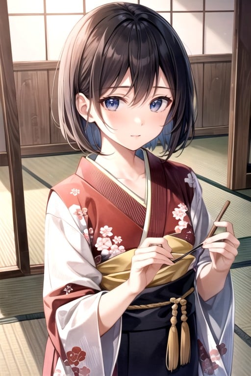 Tatami, Kimono, Bobcut AI Porn