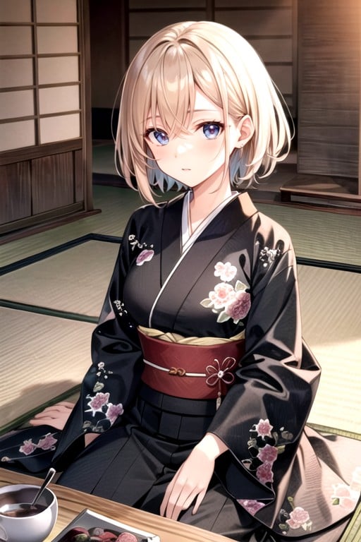 Bobcut, Tatami, Kimono Hentai AI Porn