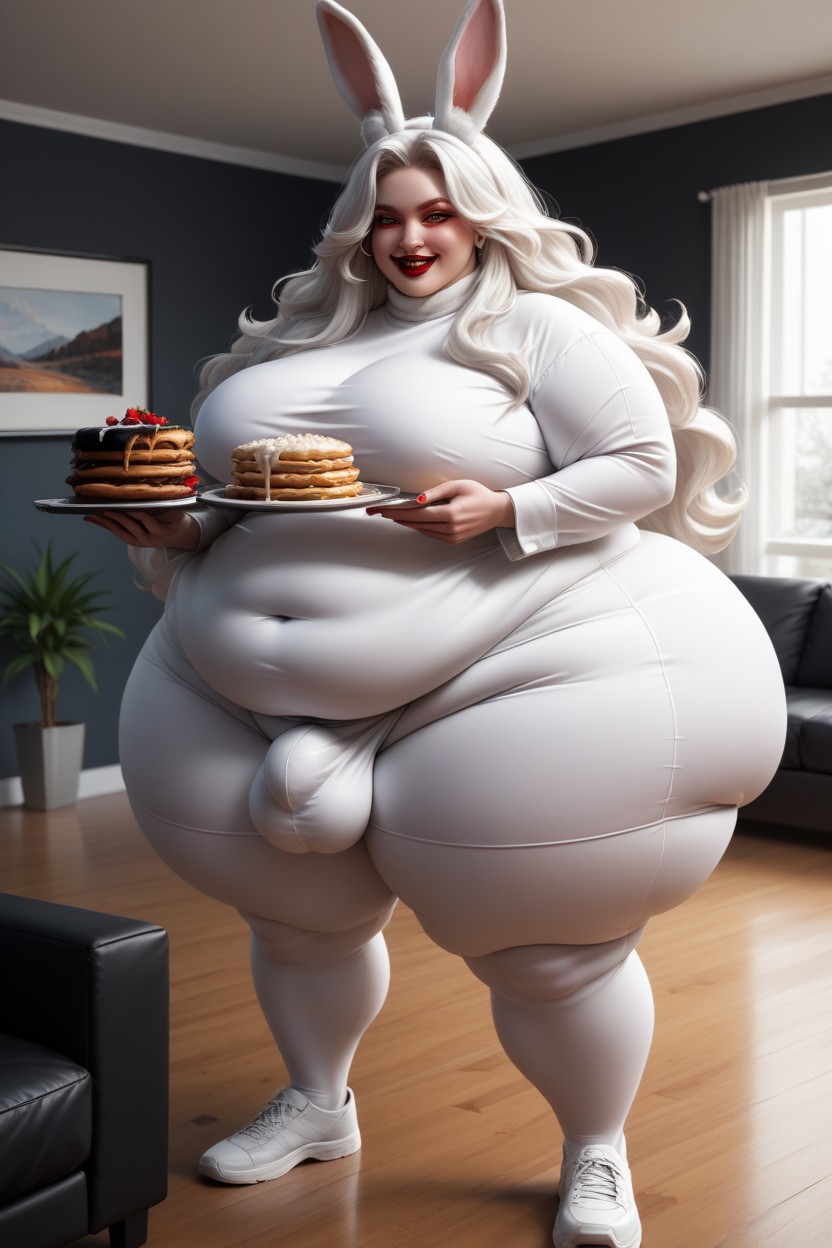 Happy, Morbidly Obese, Thick Luscious Hair AI Gay Porn
