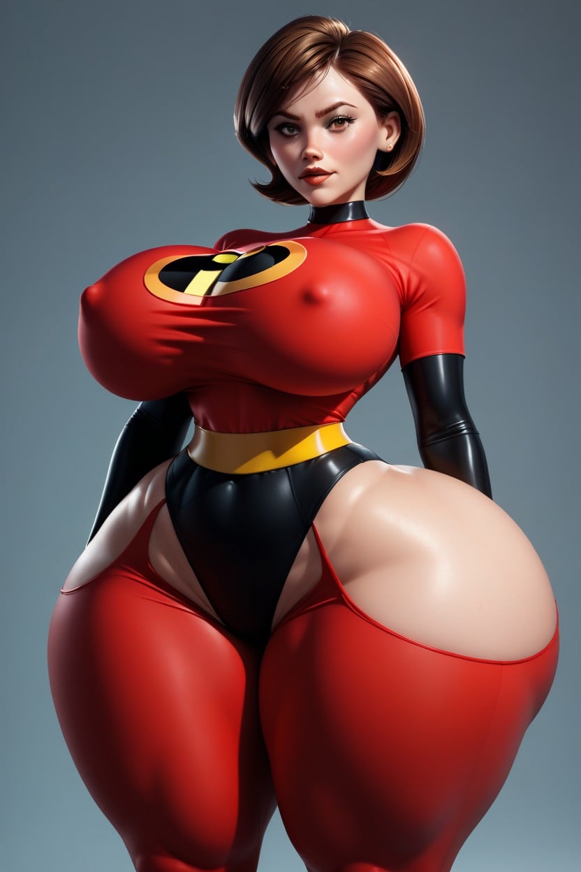 Character Elastigirl From The Incredibles, Massive Breast, Mrs Incredible Asian AI Porn