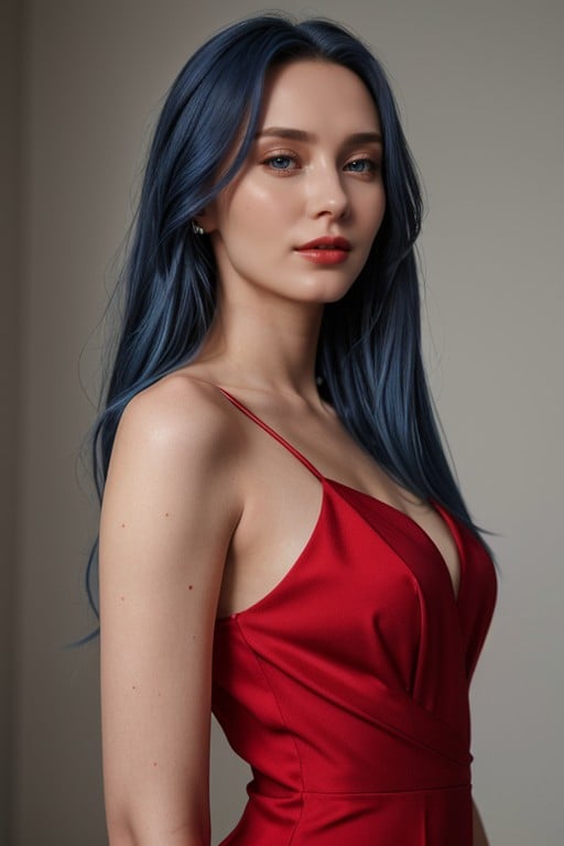 Russian, Young Woman, Red DressAI 포르노