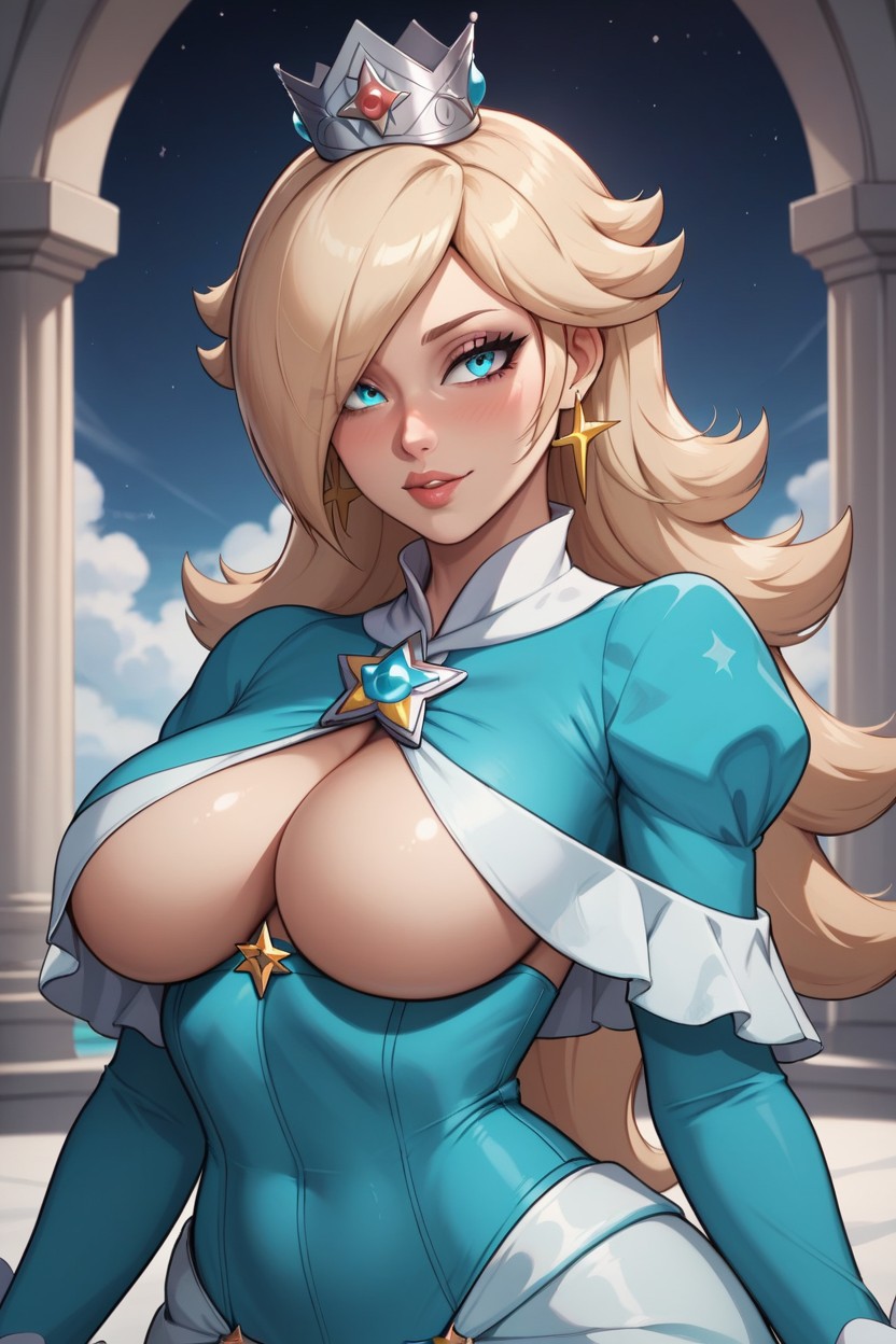 K, Slutty Outfit, Powder Blue Frill At The Bottom Hentai AI Porn