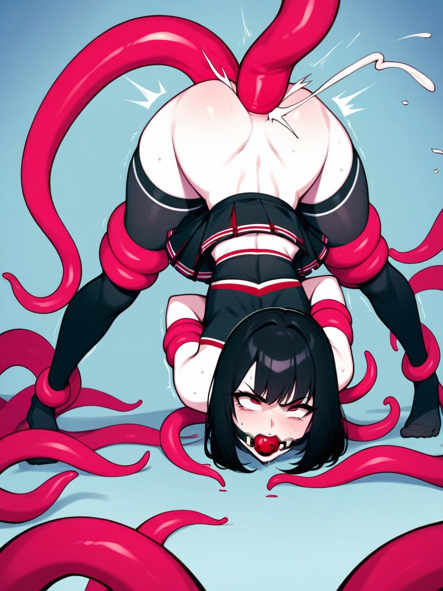Large Ass, Bangs, Black Hair Hentai AI Porn