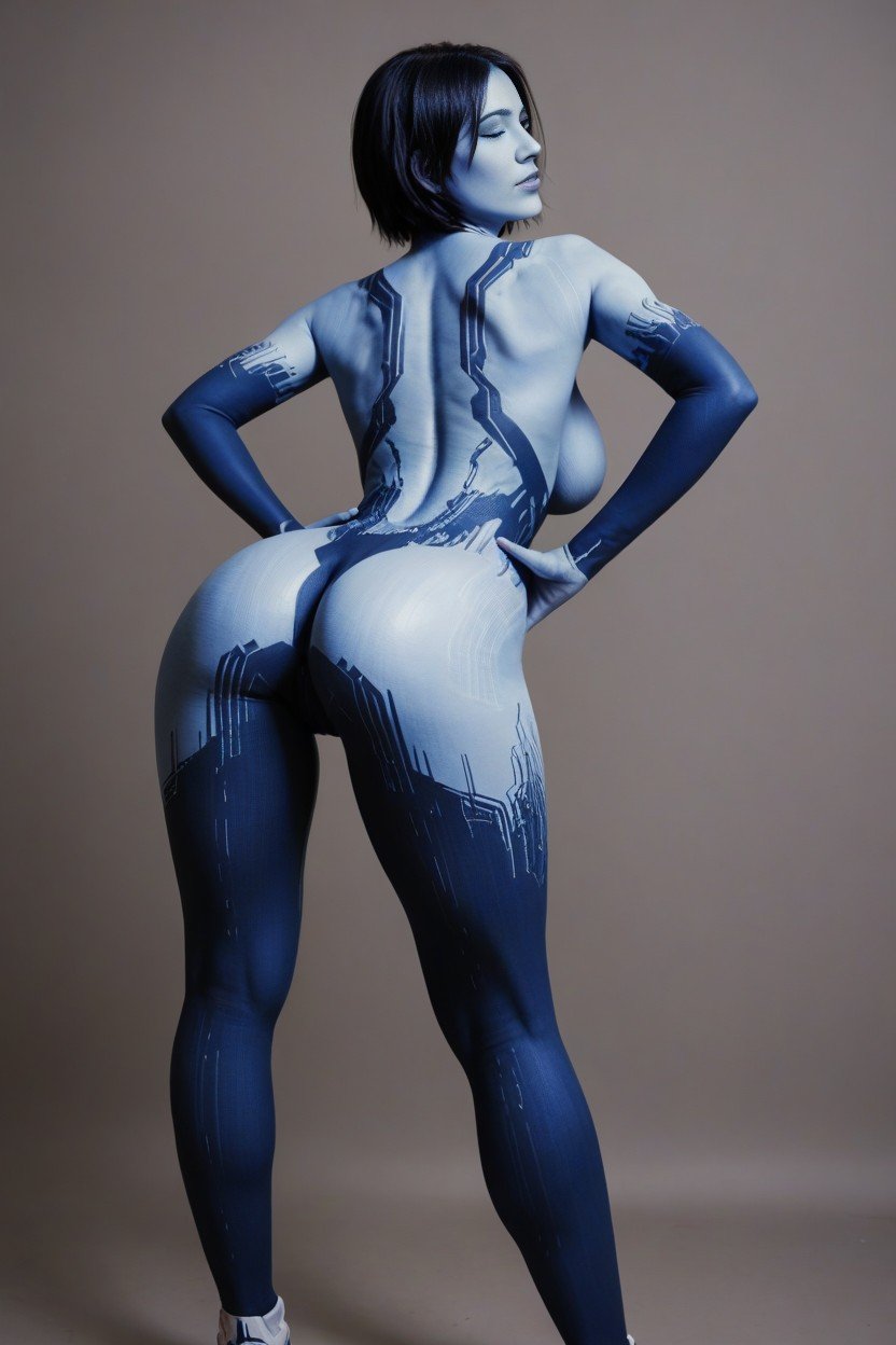 Bending Over, Cortana From Halo, Hands On Hips AI Porn