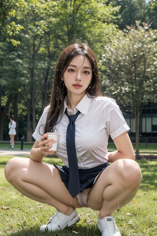 Bottom Up (upskirt), Squatting, Park Furry AI Porn