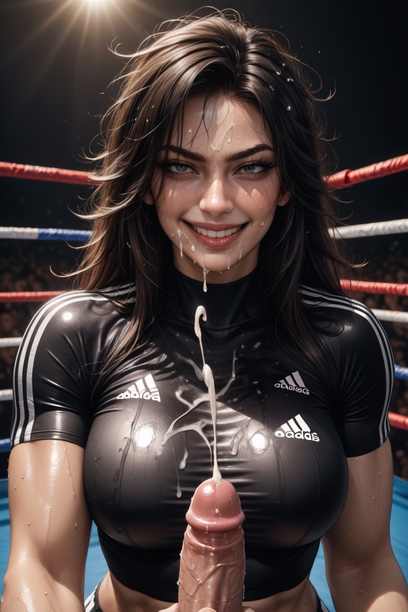 Messy Hair, Sweaty, Wrestling Ring AI Porn