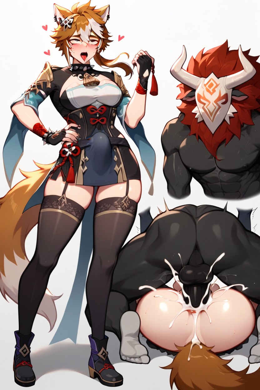 Before And After, Bbc, Stomach Bulge AI Gay Porn