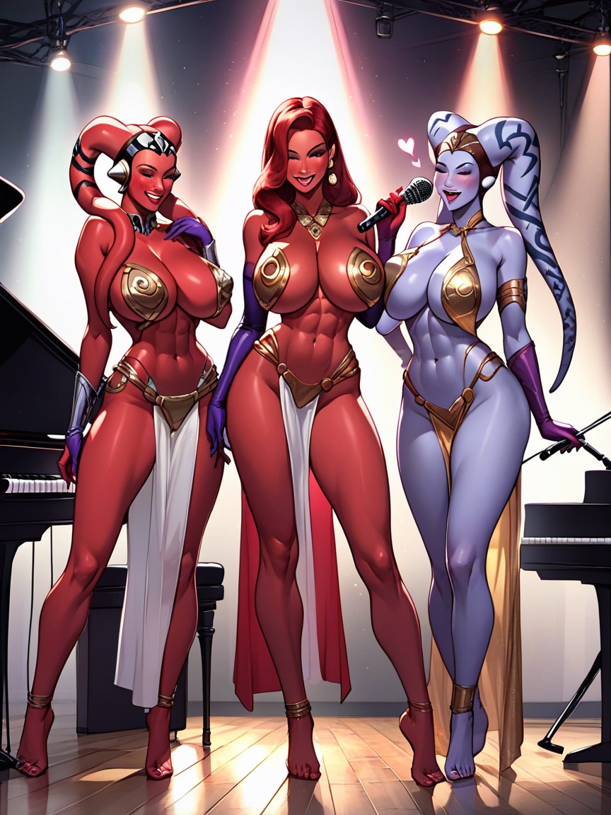 Love Hearts, Women, Wearing Leia Bikini AI Porn