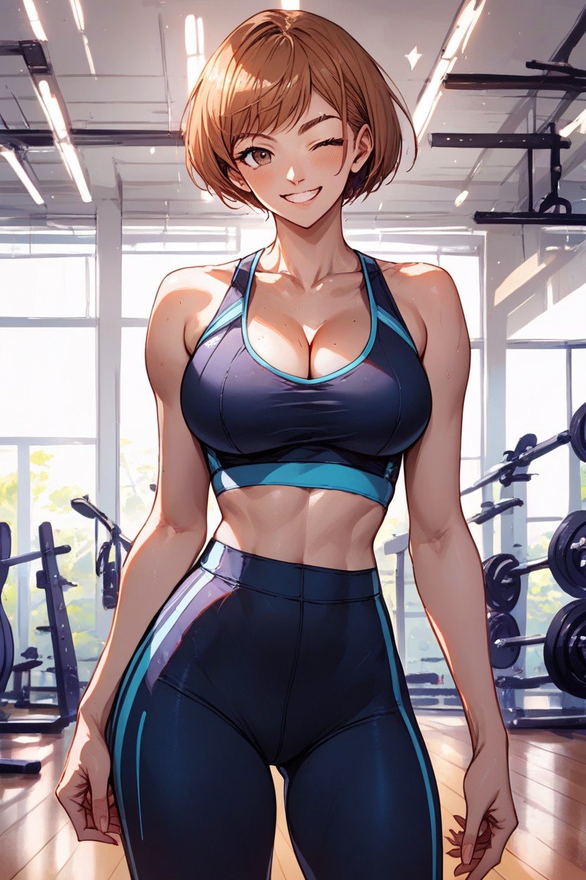 Gym, Sport Bra, Chie Satonaka AI Porn