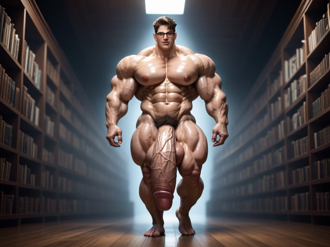 Large Muscles, Muslos Gruesos, Cock Bigger Than Leg Porno gay IA