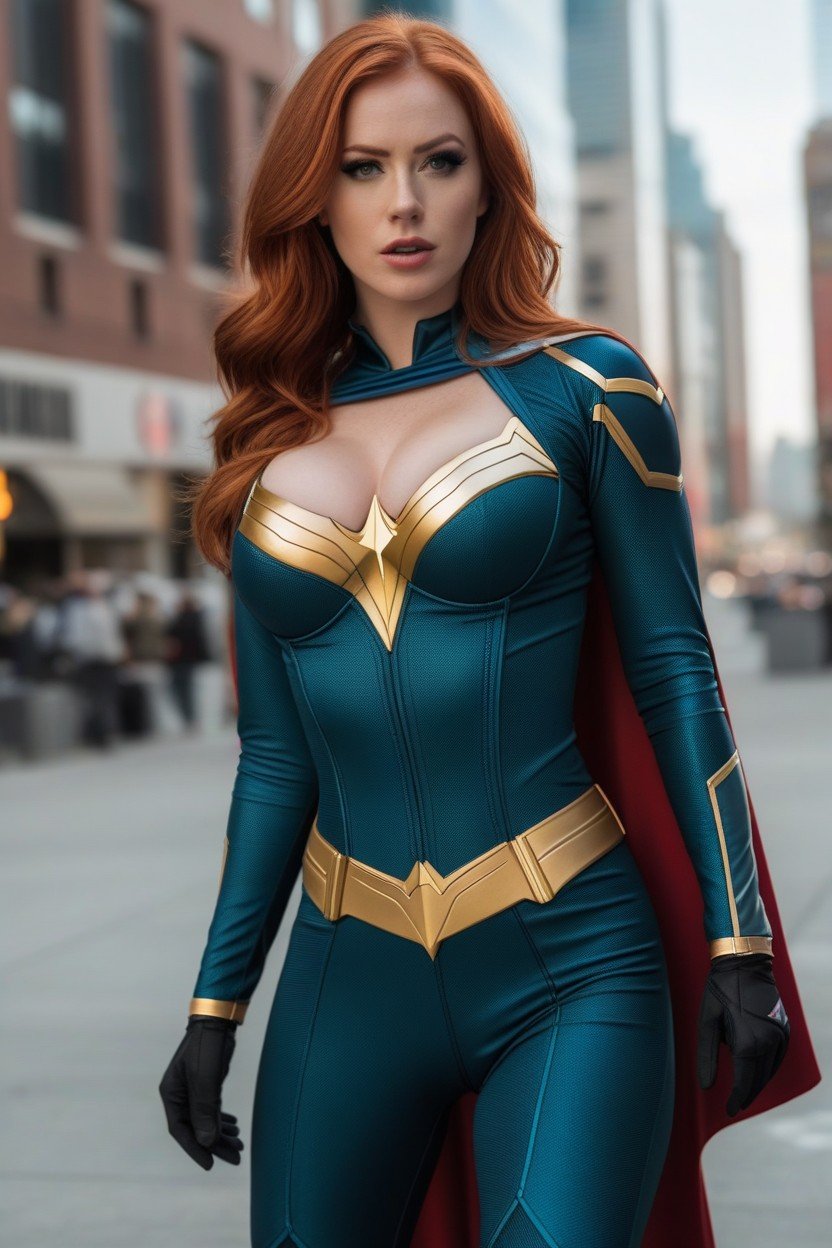 Superhero Costume, Boobs, Pubic HairPorno IA