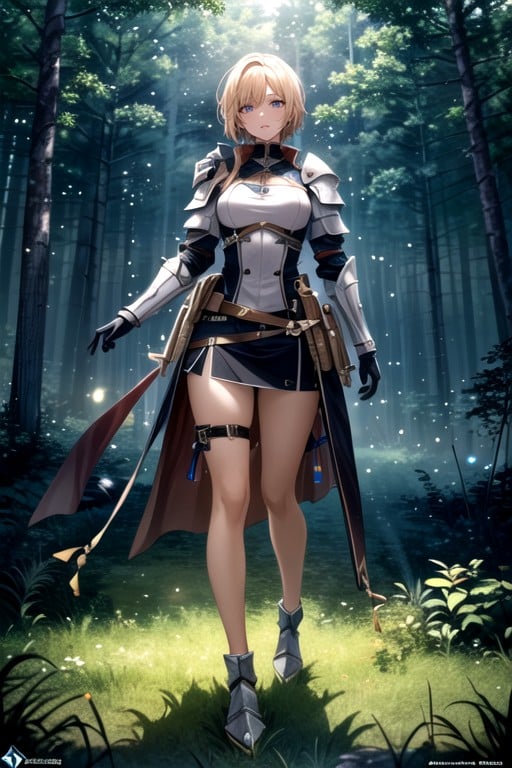 Forest, Armor, Thighs Exposed AI Porn