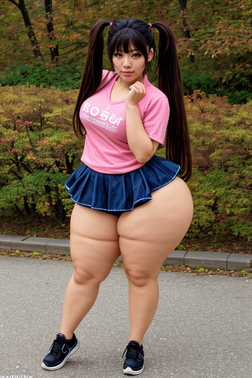 Corpo Todo, Japonesa, Bunda Extremamente Grande Pornografia de IA